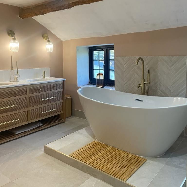 Luxury cottage bathroom refit by Eco Plumbing & Heating Solutions in Greater Manchester